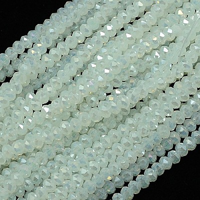 Crystal Glass Rondelle Beads Strands EGLA-F049C-01-1