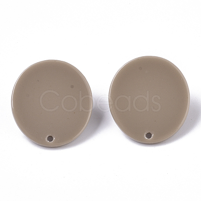 Cellulose Acetate(Resin) Stud Earring Findings X-KY-R022-013-1