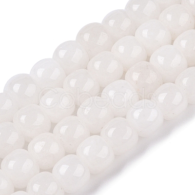 Dyed Natural White Jade Beads Strands G-T138-S01-1