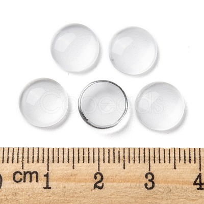 Transparent Glass Cabochons GGLA-R026-10mm-1