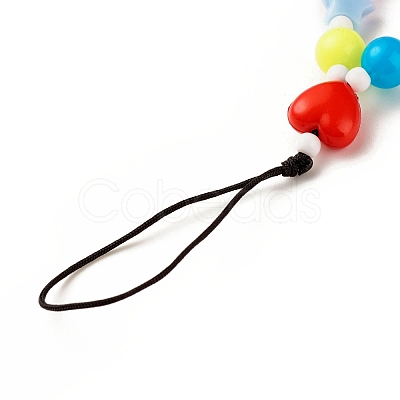 Opaque Acrylic Beads Mobile Straps HJEW-JM00679-1