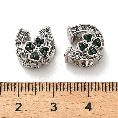 Alloy Rhinestone European Beads FIND-Q115-09P-1