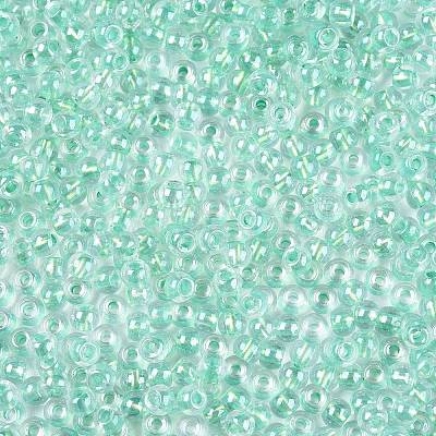 6/0 Transparent Inside Colours Glass Seed Round Beads SEED-N006-004C-1