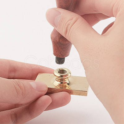 Wax Seal Brass Stamp Head AJEW-WH0215-004-1