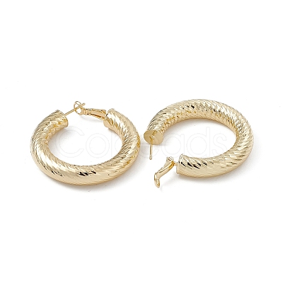 Long-Lasting Plated Brass Hoop Earrings for Women EJEW-A088-07G-1
