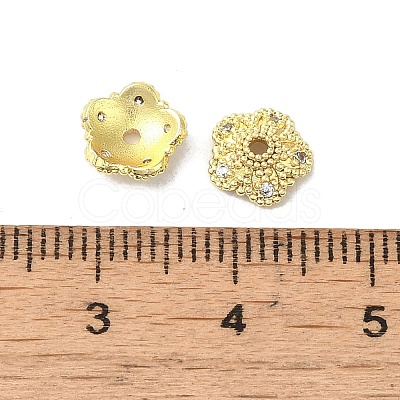 Rack Plating Brass Beads Caps KK-B088-04B-G-1