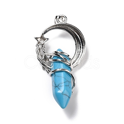 Synthetic Turquoise Pointed Pendants G-I0322-03P-02-1