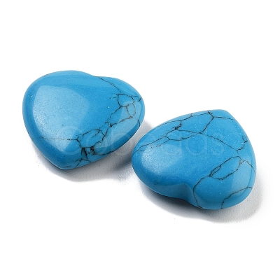 Heart Synthetic Turquoise  Worry Stone G-C134-06A-02-1