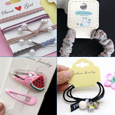 Cardboard Fold Over Paper Display Hanging Cards & Hair Clip Display Cards CDIS-TA0001-09-1