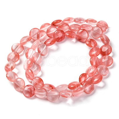 Cherry Quartz Glass Beads Strands G-T047-A11-01-1