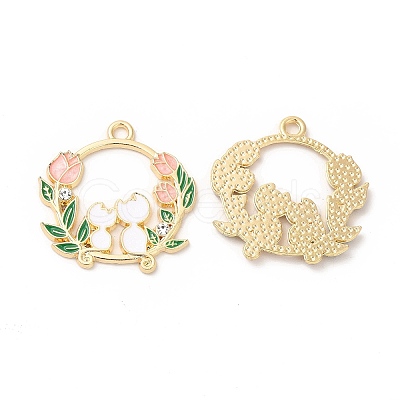 Alloy Enamel Pendants ENAM-C005-29G-02-1