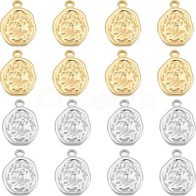 Unicraftale 16Pcs 2 Colors 304 Stainless Steel Pendants STAS-UN0038-31-1