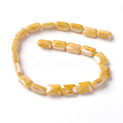 Electroplate Glass Beads Strands X-EGLA-J108A-E23-1