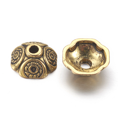 Tibetan Style Bead Caps X-GLF0652Y-NF-1