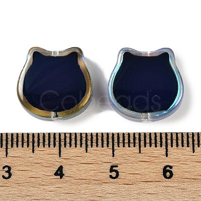 Electroplate Two Tone Glass Beads GLAA-Z007-12B-1