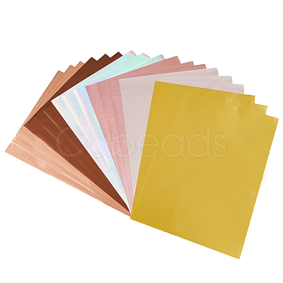 SUPERFINDINGS 60 Sheets 6 Styles PET Stamping Hot Foil Paper DIY-FH0006-10A-1