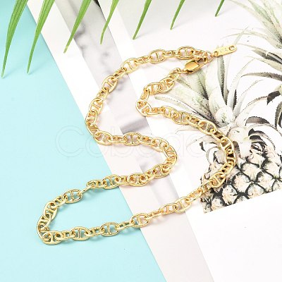 Brass Mariner Link Chains Necklaces NJEW-JN03718-1