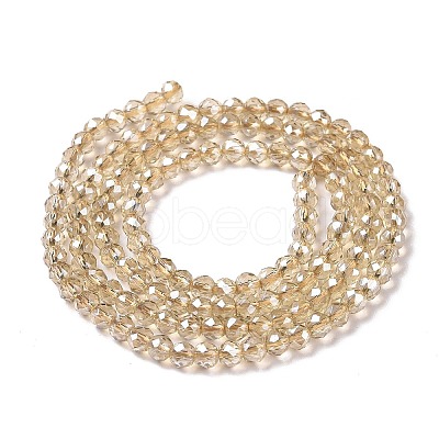 Transparent Electroplate Glass Beads Strands X1-GLAA-H021-01B-PL02-1