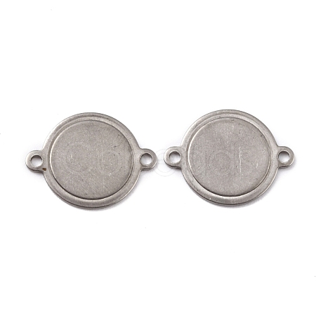 201 Stainless Steel Cabochon Connector Settings STAS-K217-38-1