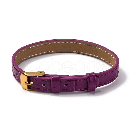 Leather Textured Watch Bands AJEW-K232-01G-10-1