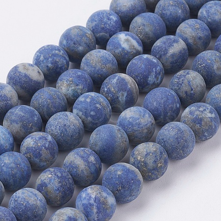 Natural Lapis Lazuli Beads Strands G-J376-52-8mm-1
