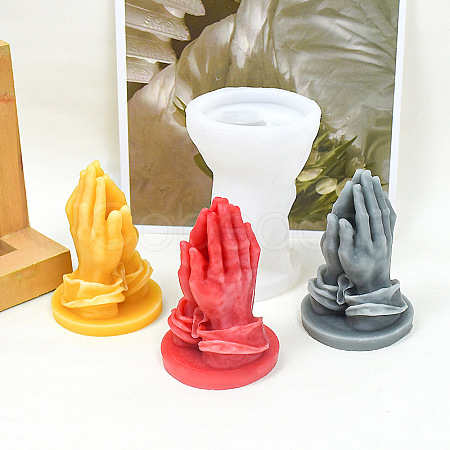 Praying Hands Religion Theme DIY Candle Silicone Molds CAND-M001-02-1