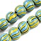 Handmade Nepalese Lampwork Beads, Round, Light Sky Blue, 18~22x17~19mm, Hole: 2.5~5.5mm, about 35~36pcs/strand, 25.79~26.38 inch(65.5~67cm)