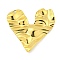 Ion Plating(IP) Hammered 304 Stainless Steel Pendants, Heart Charm, Real 18K Gold Plated, 38x36x2mm, Hole: 2mm