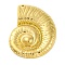 Ion Plating(IP) 304 Stainless Steel Pendants, Conch Charm, Real 18K Gold Plated, 45x35x6mm, Hole: 1.5mm