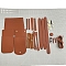 DIY Crossbody Bag Making Kits, including Imitation Leather Fabrics, Metal Findings, Screwdriver and Threads, Sienna, 190x140x110mm