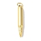 Ion Plating(IP) 304 Stainless Steel Openable Pendants, with Jump Ring, Bullet Charm, Golden, 42.5x6.5mm, Hole: 6mm