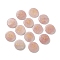 13Pcs Flat Round Natural Rose Quartz Rune Stones, Healing Stones for Chakras Balancing, Crystal Therapy, Meditation, Reiki, Divination, 24.5x5.5~7.5mm