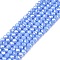 Electroplate Glass Beads Strands, Opaque Solid Color, AB Color Plated, Faceted, Rondelle, Cornflower Blue, 2.9~3.3x2mm, Hole: 0.8mm, about 148~150pcs/strand, 39.5~40cm