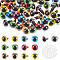 PandaHall Elite 70 Sets 7 Colors Craft Plastic Doll Eyes, Stuffed Toy Eyes, Safety Eyes, Half Round, Mixed Color, 12mm, 10 sets/color