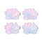 Baking Paint Glass Beads, Lotus, Plum, 15.5x20.5x7.5mm, Hole: 1.2mm