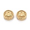 Ion Plating(IP) 304 Stainless Steel Beads, Flat Round with Constellations Pattern, Libra, 10x4mm, Hole: 1.8mm