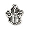 Alloy Resin Pendants, Animals theme, Mixed Shapes Charms, Paw Print, 16x12.5x2mm, Hole: 2mm