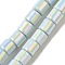 Polymer Clay Beads Strands, with Glitter Powder, Column, Light Sky Blue, 6~6.5x6.5~7mm, Hole: 1.2mm, about 63~65pcs/strand, 16.14~16.46''(41~41.8cm)