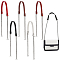 WADORN 5Pcs 5 Colors Imitation Leather Bag Straps, with Iron Curb Chain & T-Bar Clasp, Mixed Color, 86~87.6x2cm, 1pc/color