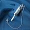 Natural Flower Amazonite Chips Wishing Bottle Dowsing Pendulum Big Pendants, with Platinum Plated Meatl Findings, 270mm