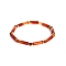 Natural Carnelian Bead Stretch Bracelets, with Alloy Beads, Column, Inner Diameter: 5cm