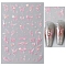 Paper Nail Art Stickers, Self-Adhesive Nail Design Art, for Nail Toenails Tips Decorations, Butterfly, Hot Pink, 9.6x6.5x0.1cm