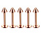 304 Stainless Steel Cone Threadless Labrets for Women Men, Rose Gold, Pin: 1.2x10mm, Head: 3mm