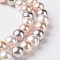 Round Shell Pearl Bead Strands, Colorful, 8mm, Hole: 1mm, about 50pcs/strand, 15.7 inch