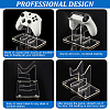 Monolayer Transparent Acrylic Game Controller Display Stand Holders ODIS-WH0002-10-5