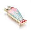 Light Gold Plated Alloy Jewelry Enamel Pendants X-PALLOY-Z001-27C-3