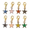 Star Alloy Enamel Pendants Decorations HJEW-JM01070-1