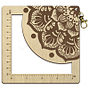 Wooden Square Frame Crochet Ruler DIY-WH0537-007-1