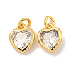 Brass Micro Pave Clear Cubic Zirconia Pendants KK-P275-33B-G-1