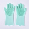 Silicone Dishwashing Gloves AJEW-TAC0018-A01-1